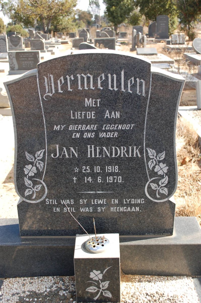 VERMEULEN Jan Hendrik 1918-1970