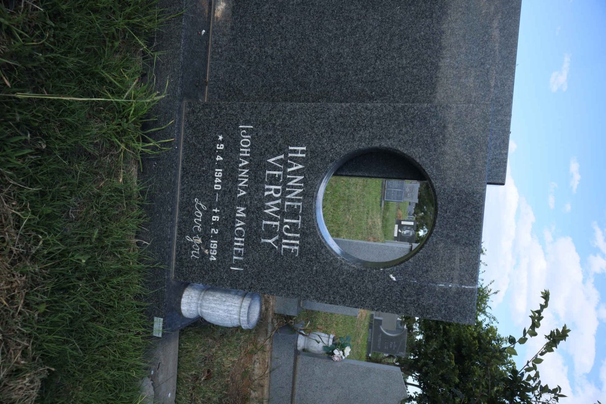 VERWEY Johanna Machel 1940-1994