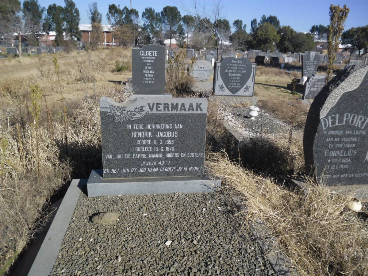 VERMAAK Hendrik Jacobus 1953-1976
