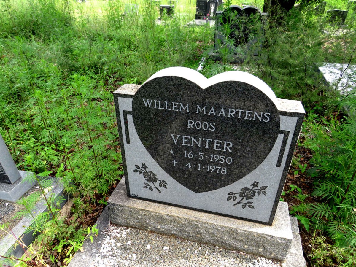 VENTER Willem Maartens Roos 1950-1978