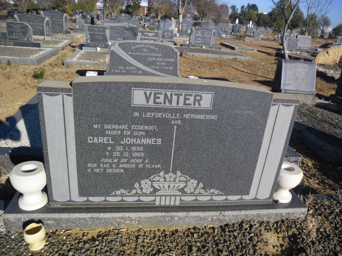 VENTER Carel Johannes 1895-1968