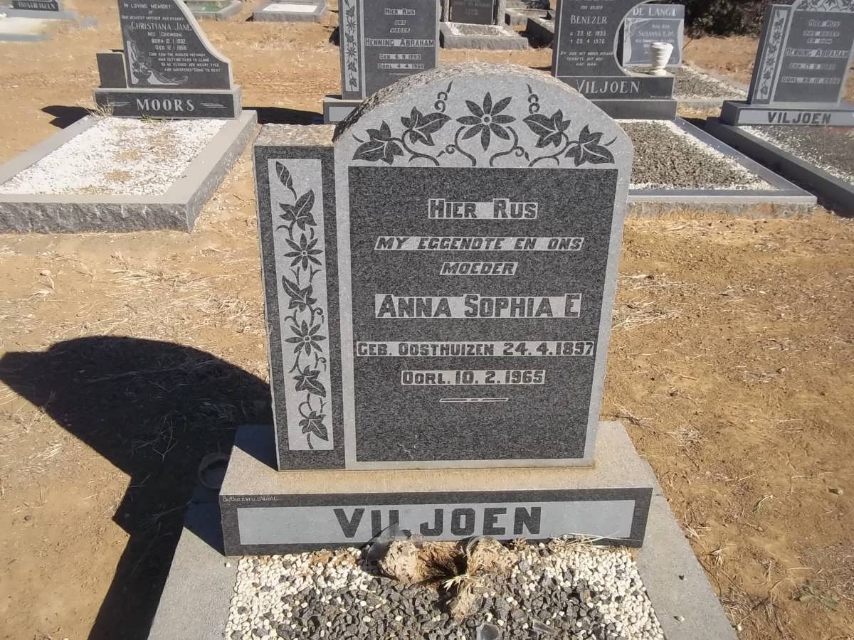 VILJOEN Anna Sophia E. nee OOSTHUIZEN 1897-1965