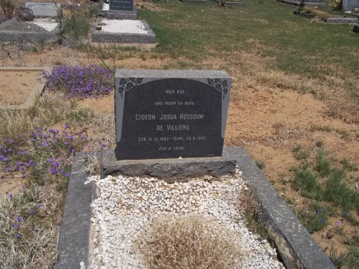 VILLIERS Gideon Josua Rossouw, de 1865-1945