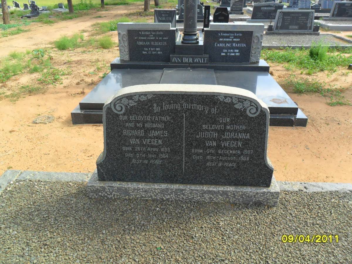 VIEGEN Richard James, van 1899-1964 &amp; Judith Johanna 1907-1988