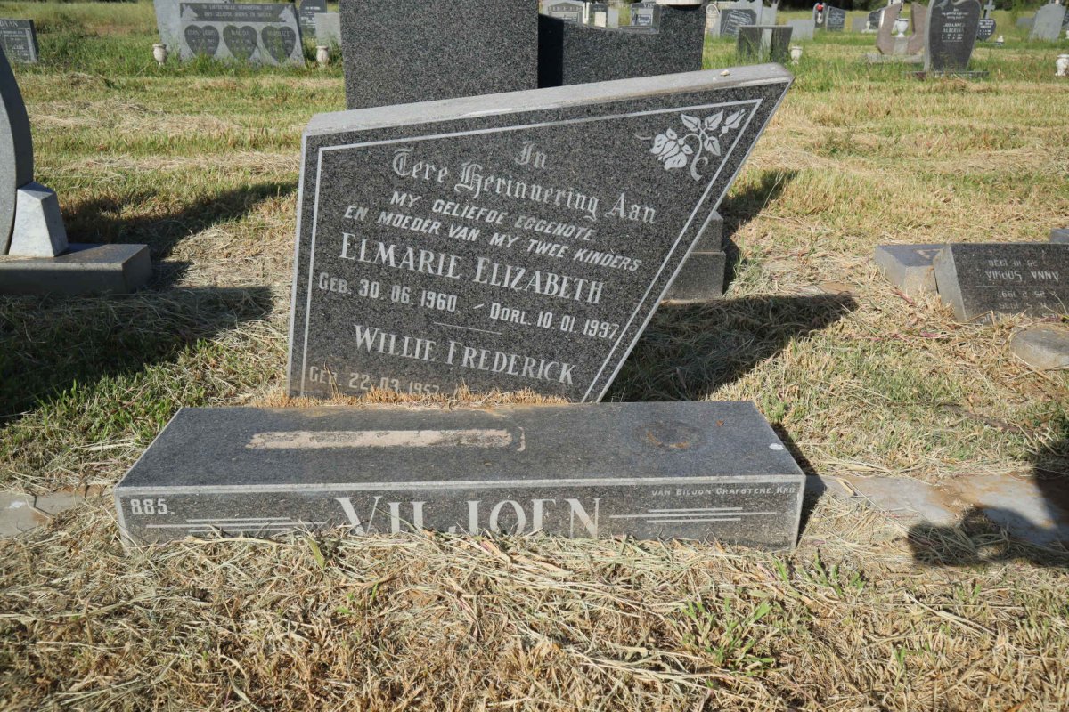 VILJOEN Willie Frederick 1957- &amp; Elmarie Elizabeth 1960-1997