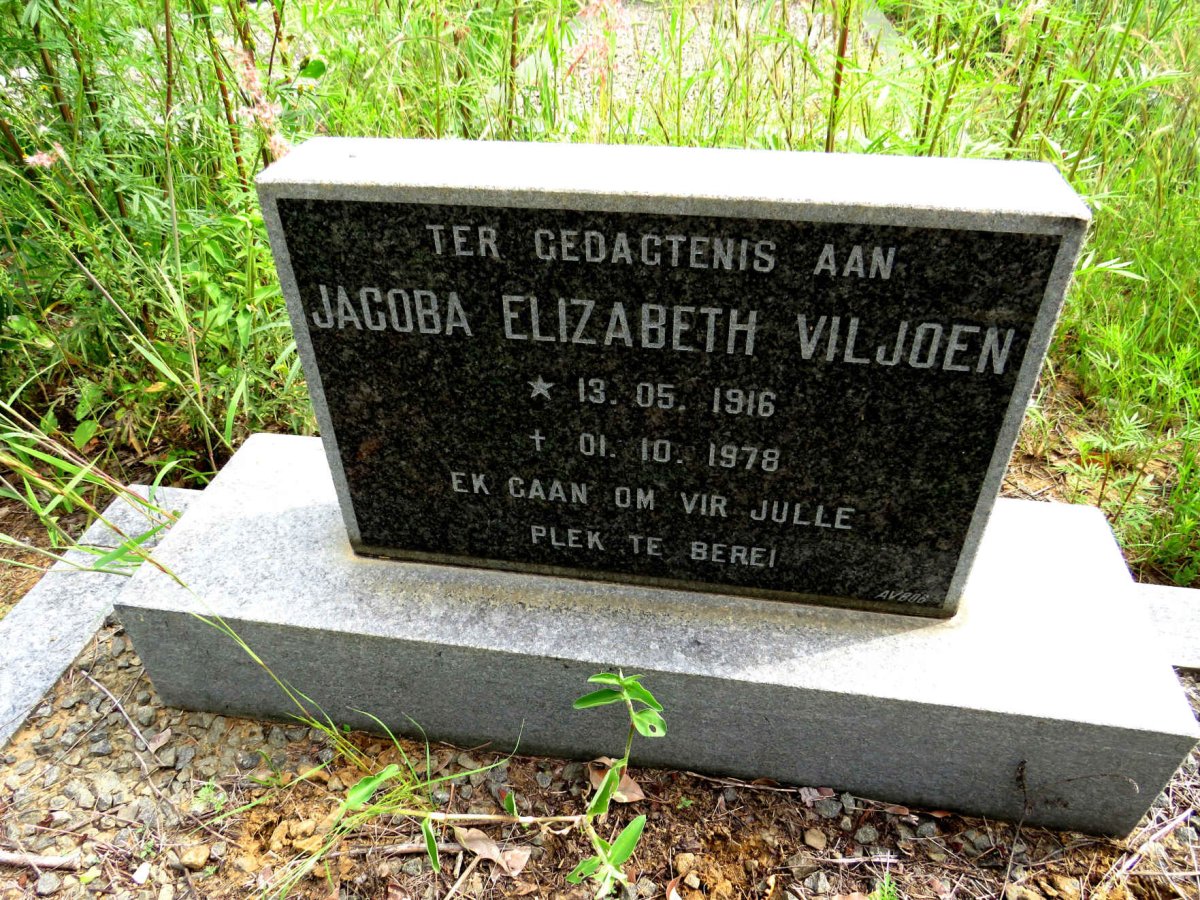VILJOEN Jacoba Elizabeth 1916-1978