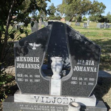 VILJOEN Hendrik Johannes 1926-1997 &amp; Maria Johanna 1932-1998