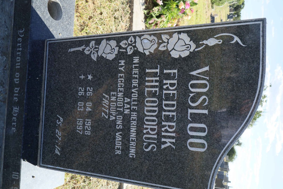 VOSLOO Frederik Theodorus 1928-1997