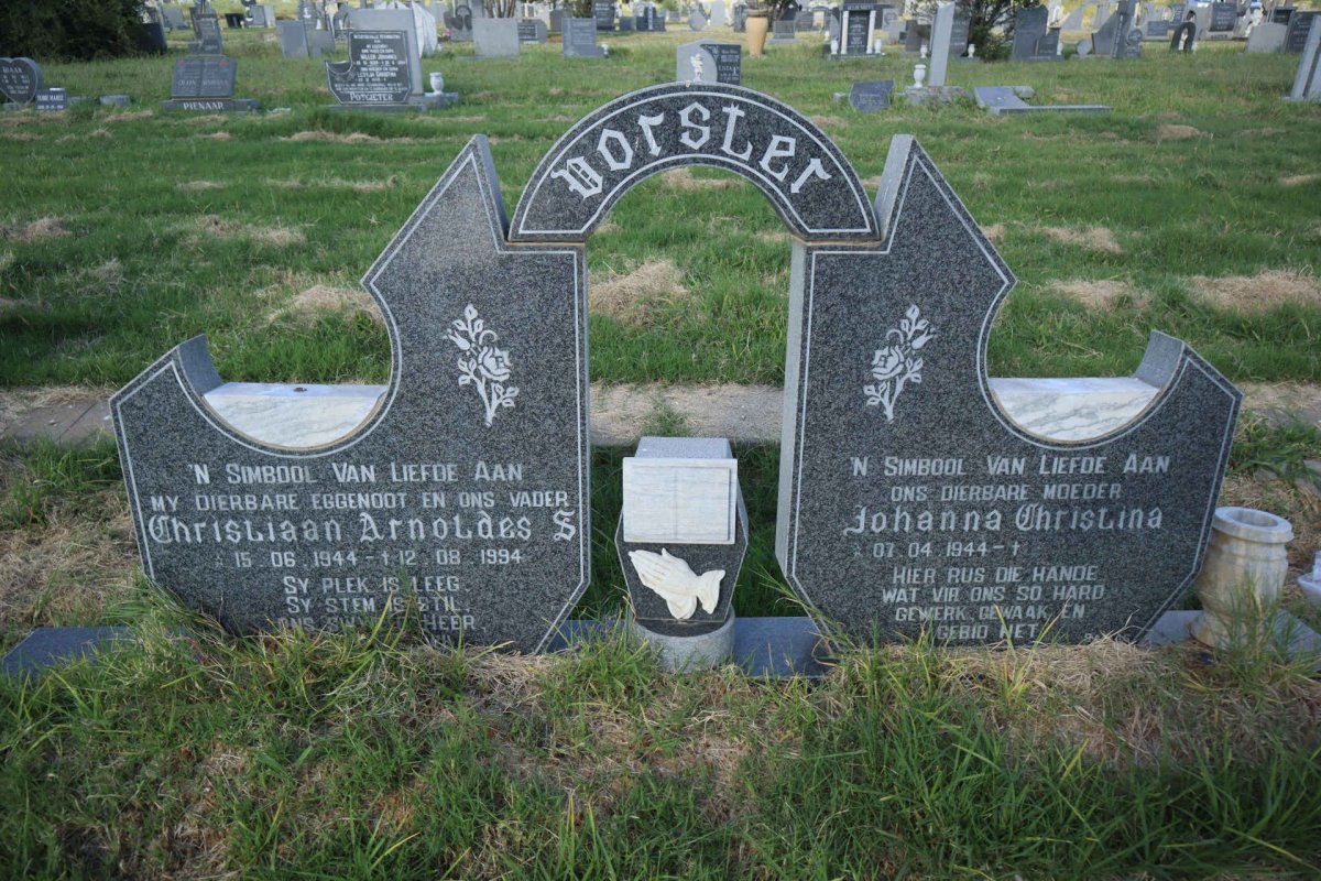 VORSTER Christiaan Arnoldes S. 1944-1994 &amp; Johanna Christina 1944-
