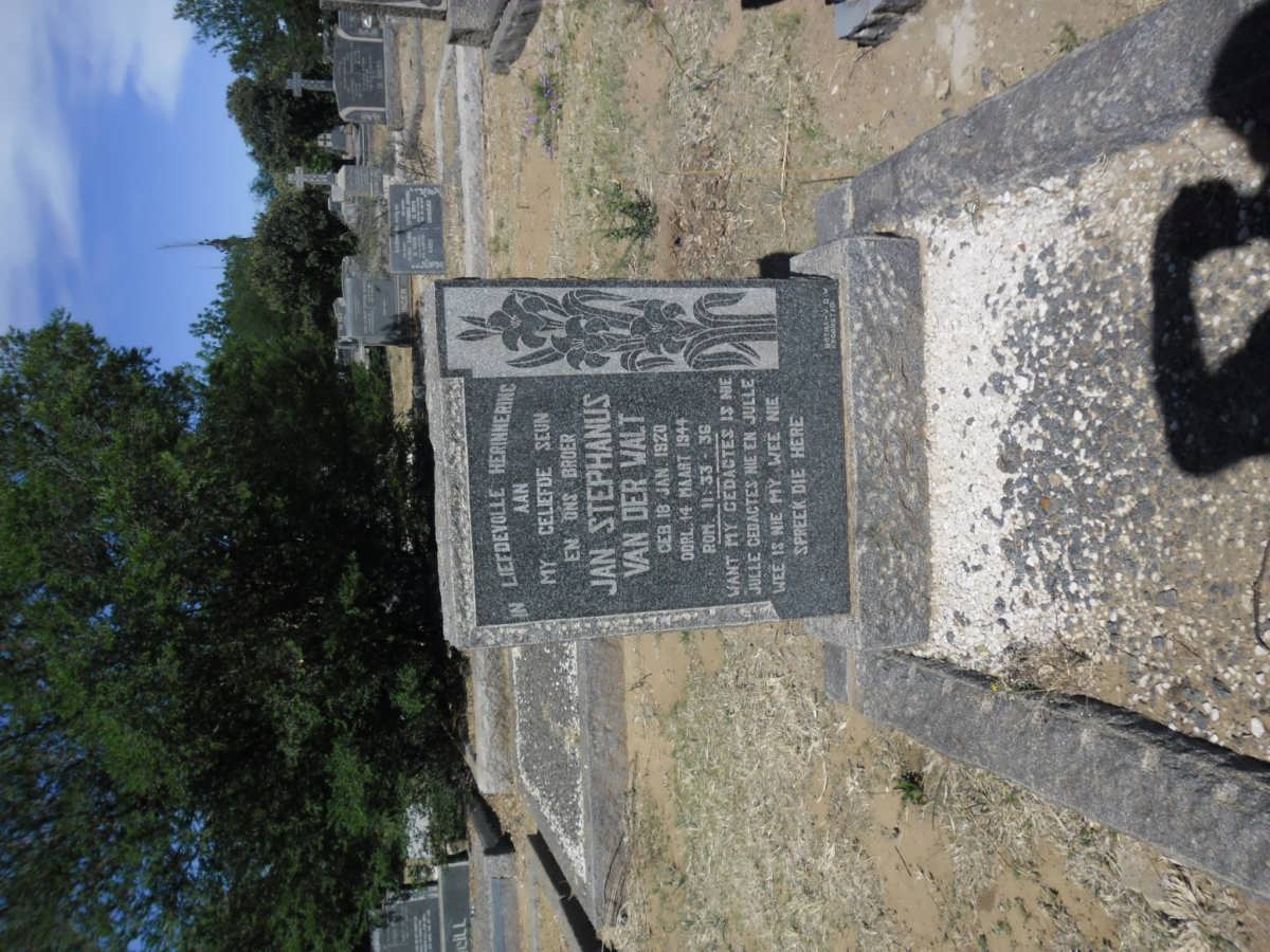 WALT Jan Stephanus, van der 1920-1944