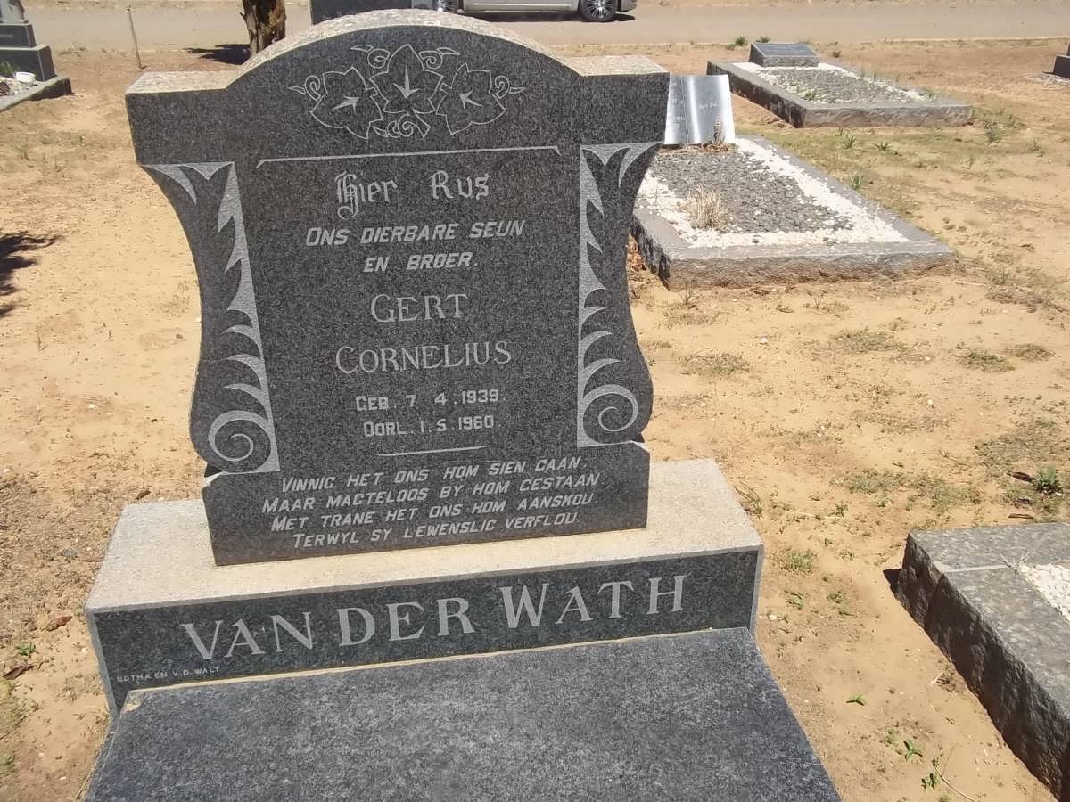 WATH Gert Cornelius, van der 1939-1960