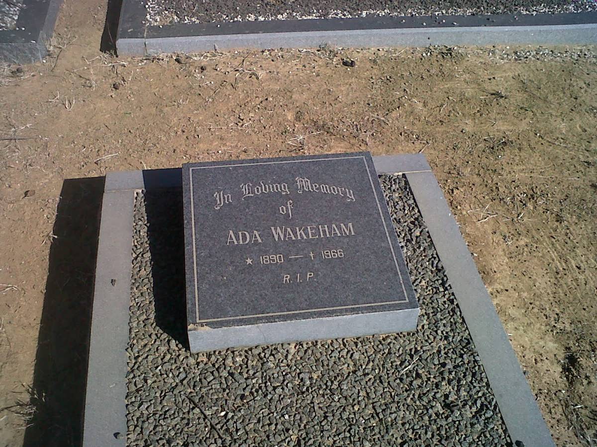 WAKEHAM Ada 1890-1966