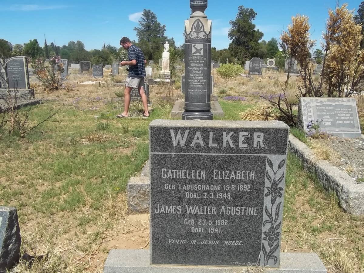 WALKER James Walter Augistine 1882-1941 &amp; Cathleen Elizabeth LABUSCHAGNE 1892-1948