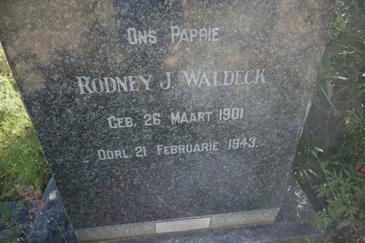 WALDECK Rodney J. 1901-1943