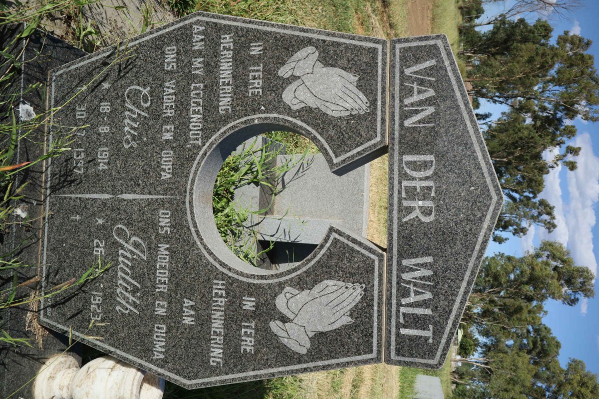 WALT Chris, van der 1914-1997 &amp; Judith 1923-