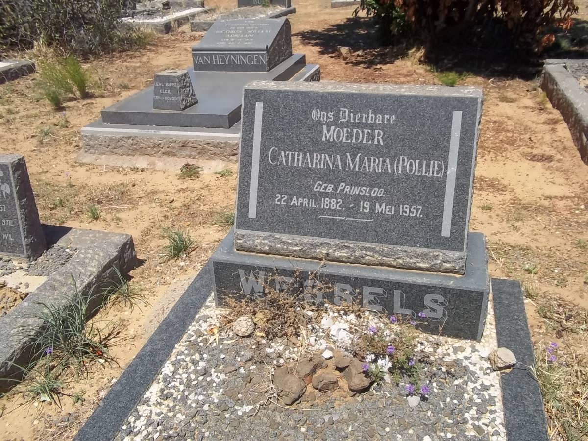 WESSELS Catharina Maria nee PRINSLOO 1882-1957