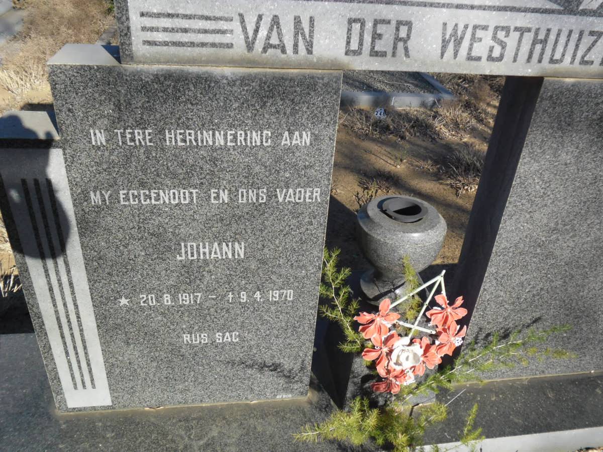 WESTHUIZEN Johann, van der 1917-1970