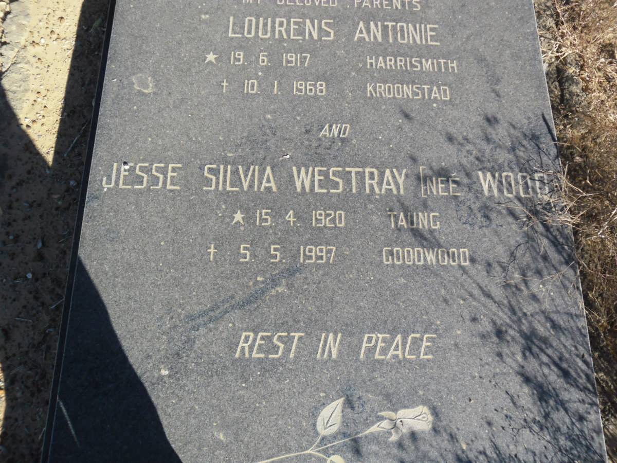 WESTRAY Jesse Silvia nee WOOD 1920-1997