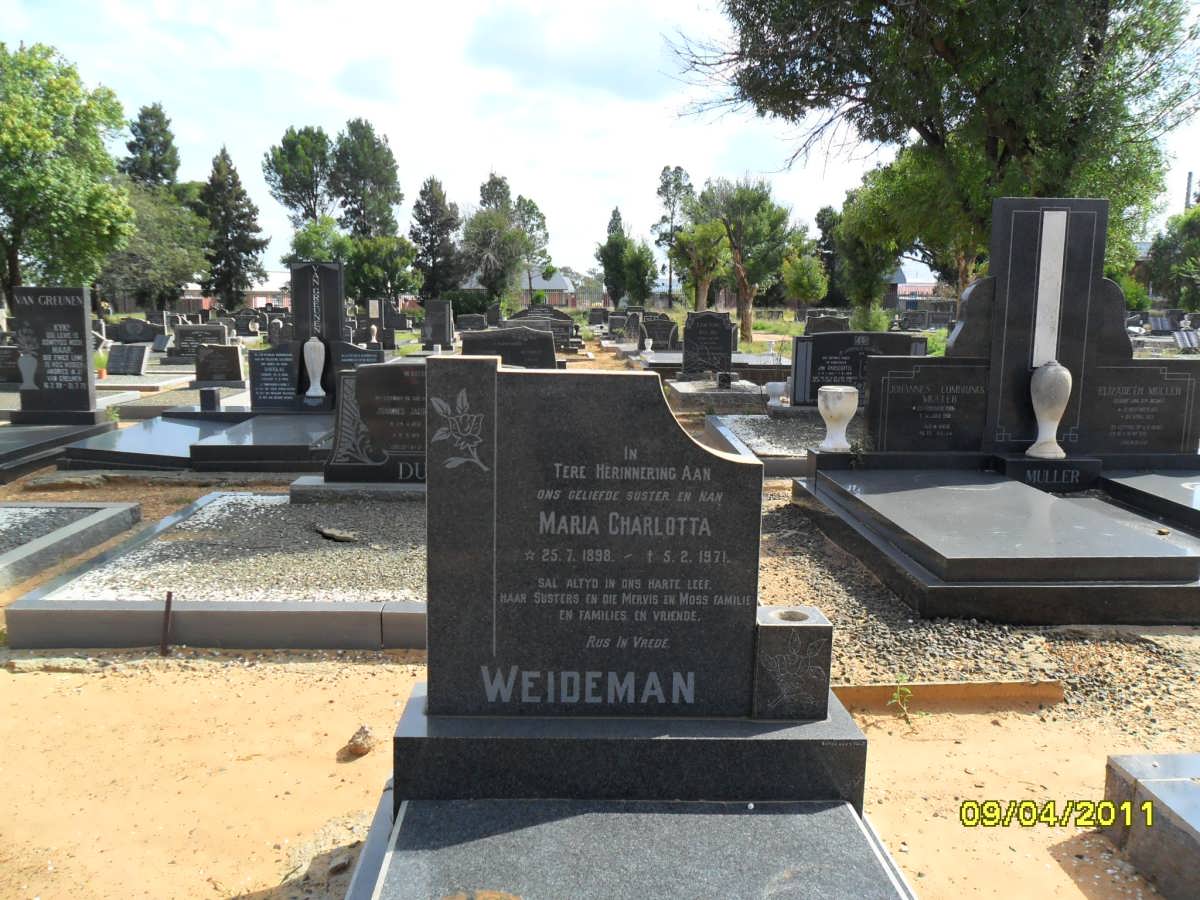 WEIDEMAN Maria Charlotta 1898-1971