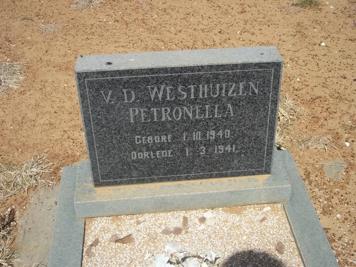 WESTHUIZEN Petronella, v.d. 1940-1941