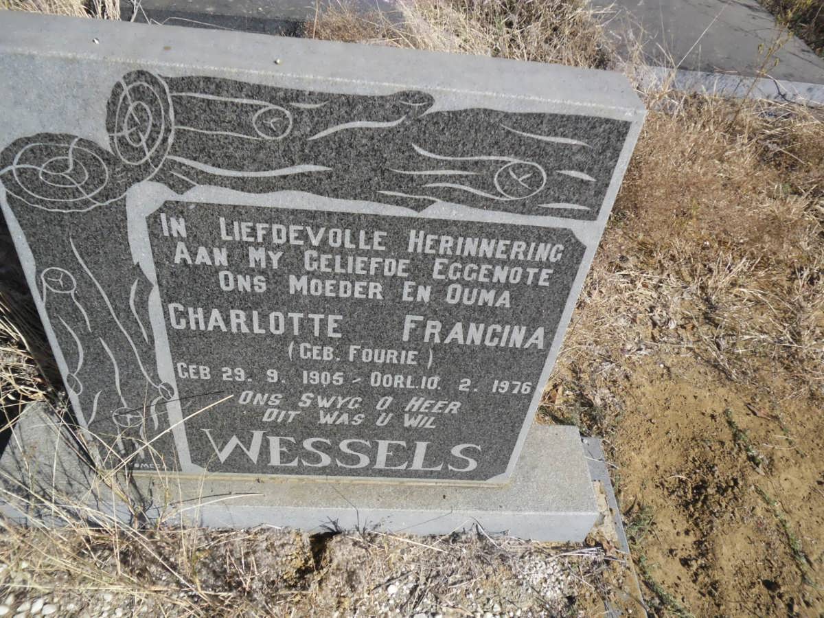 WESSELS Charlotte Francina nee FOURIE 1905-1976