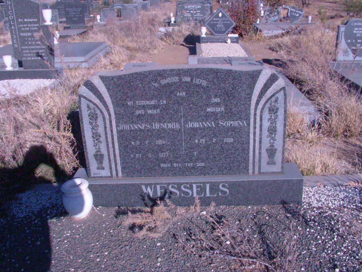 WESSELS Johannes Hendrik 1934-1977 &amp; Johanna Sophia 1938-
