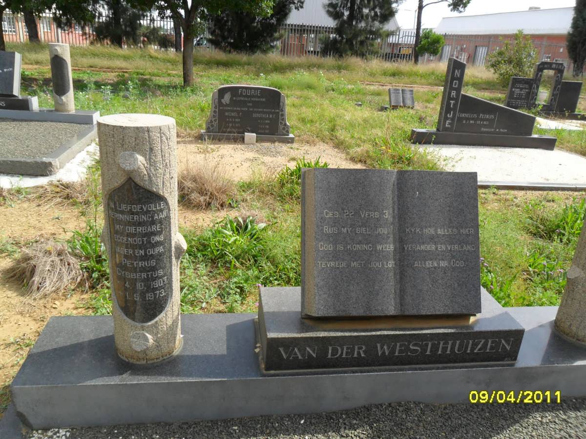 WESTHUIZEN Petrus Gysbertus, van der 1907-1973