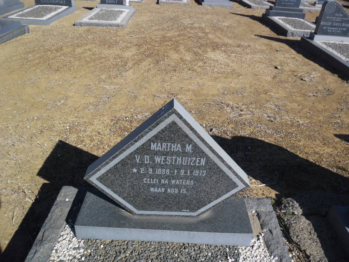 WESTHUIZEN Martha M., v.d. 1898-1973