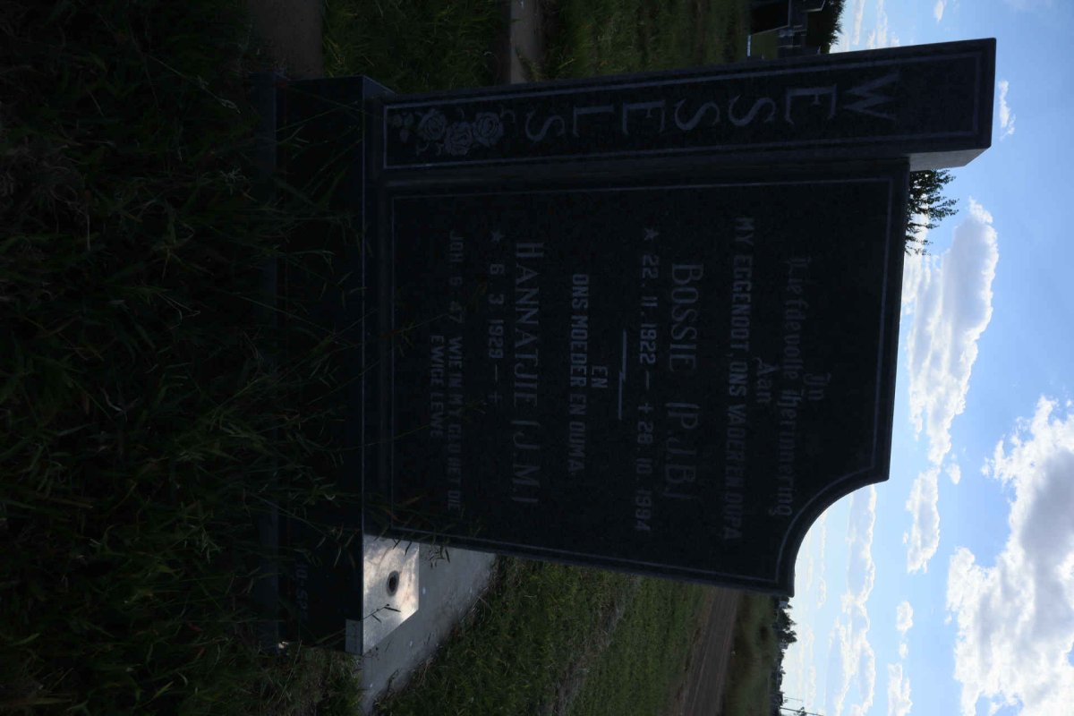 WESSELS P.J.B. 1922-1994 &amp; J.M. 1929-
