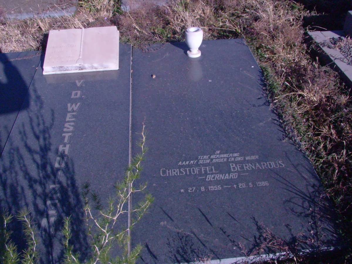 WESTHUIZEN Christoffel Bernardus, van der 1955-1986