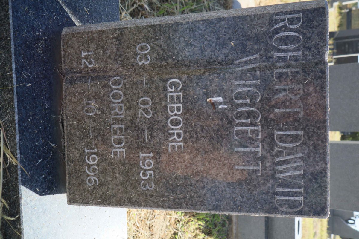 WIGGETT Robert Dawid 1953-1996