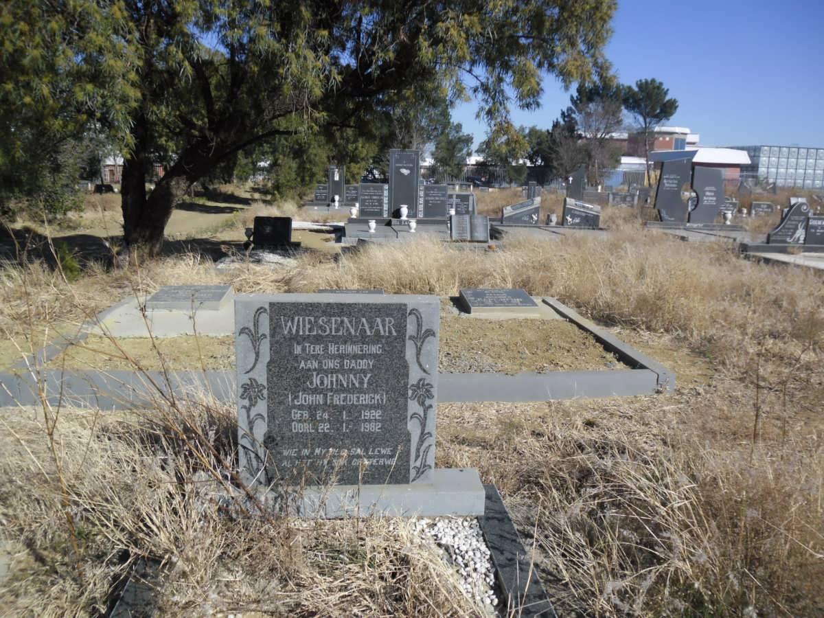WIESENAAR John Frederick 1922-1982