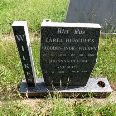 WILKEN Carel Hercules Jacobus 1920-2001 & Johanna Helena VISAGIE 1925-2005