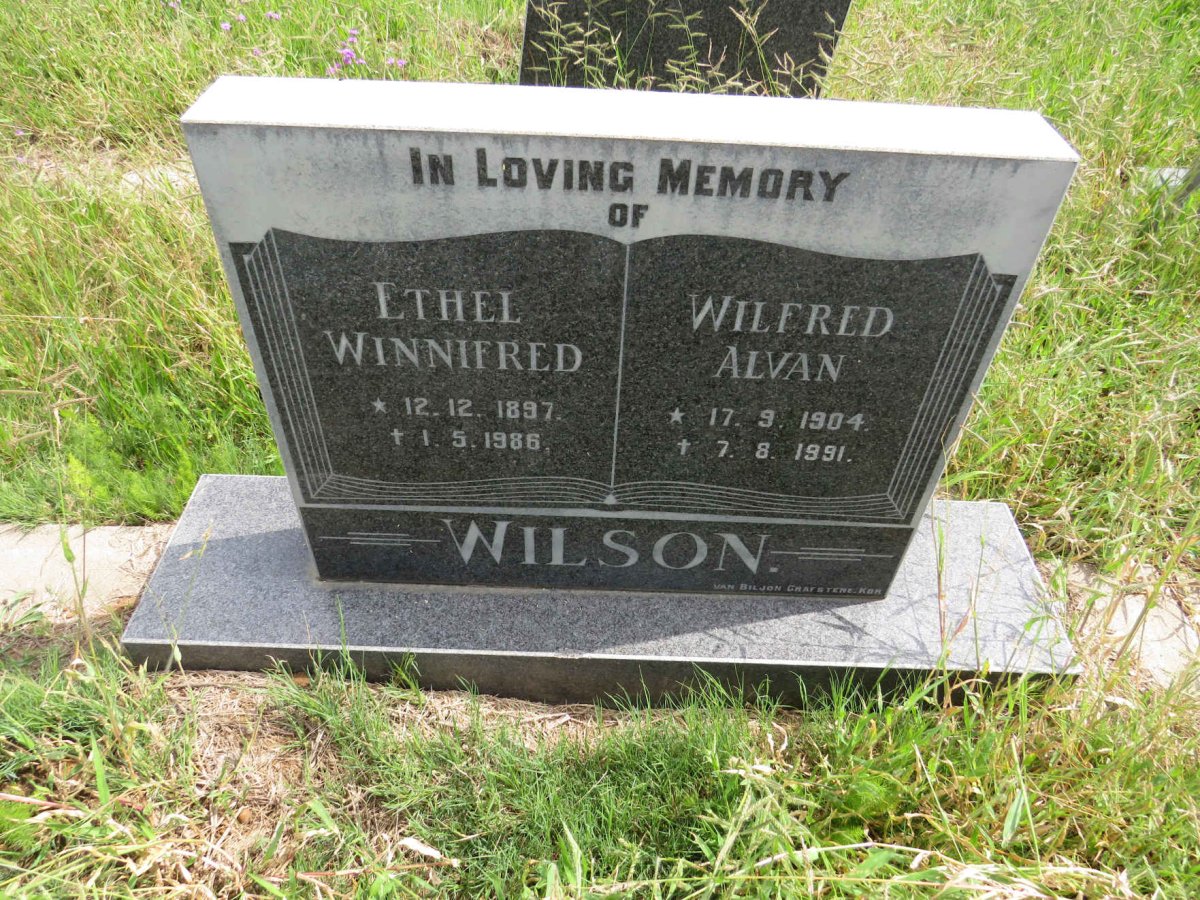 WILSON Wilfred Alvan 1904-1991 & Ethel Winnifred 1897-1986