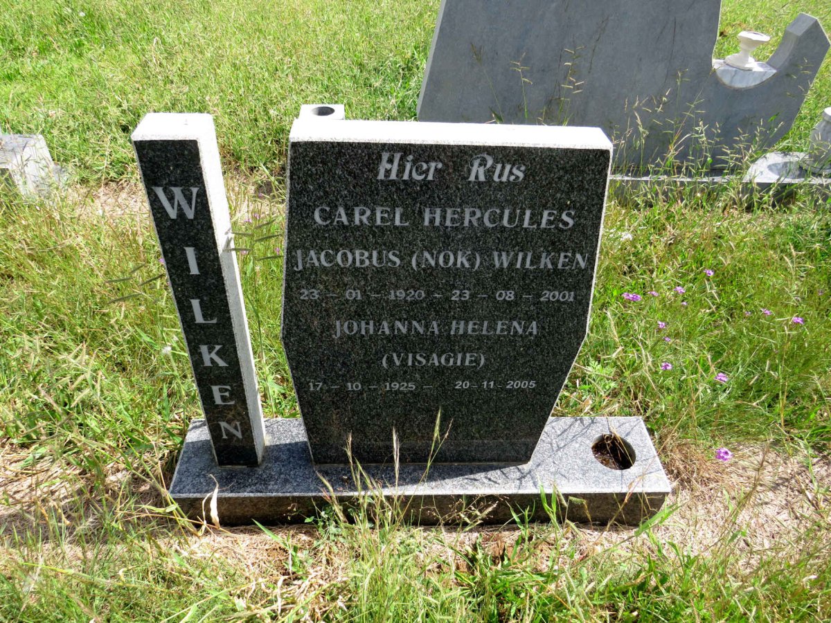 WILKEN Carel Hercules Jacobus 1920-2001 & Johanna Helena VISAGIE 1925-2005