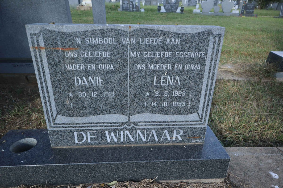 WINNAAR Danie, de 1921- &amp; Lena 1929-1993