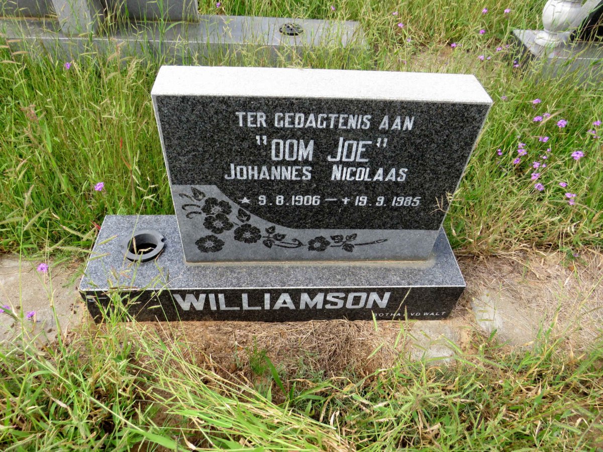 WILLIAMSON Johannes Nicolaas 1906-1985
