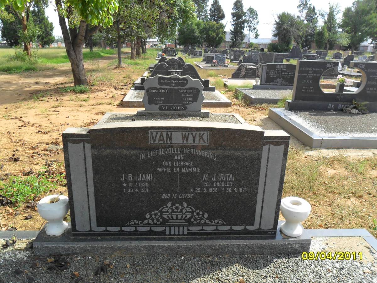 WYK B.J., van 1930-1971 &amp; M.J. GROBLER 1936-1971