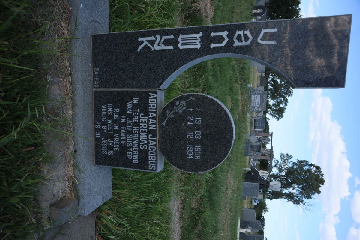WYK Adriaan Jacobus Jeremias, van 1908-1994
