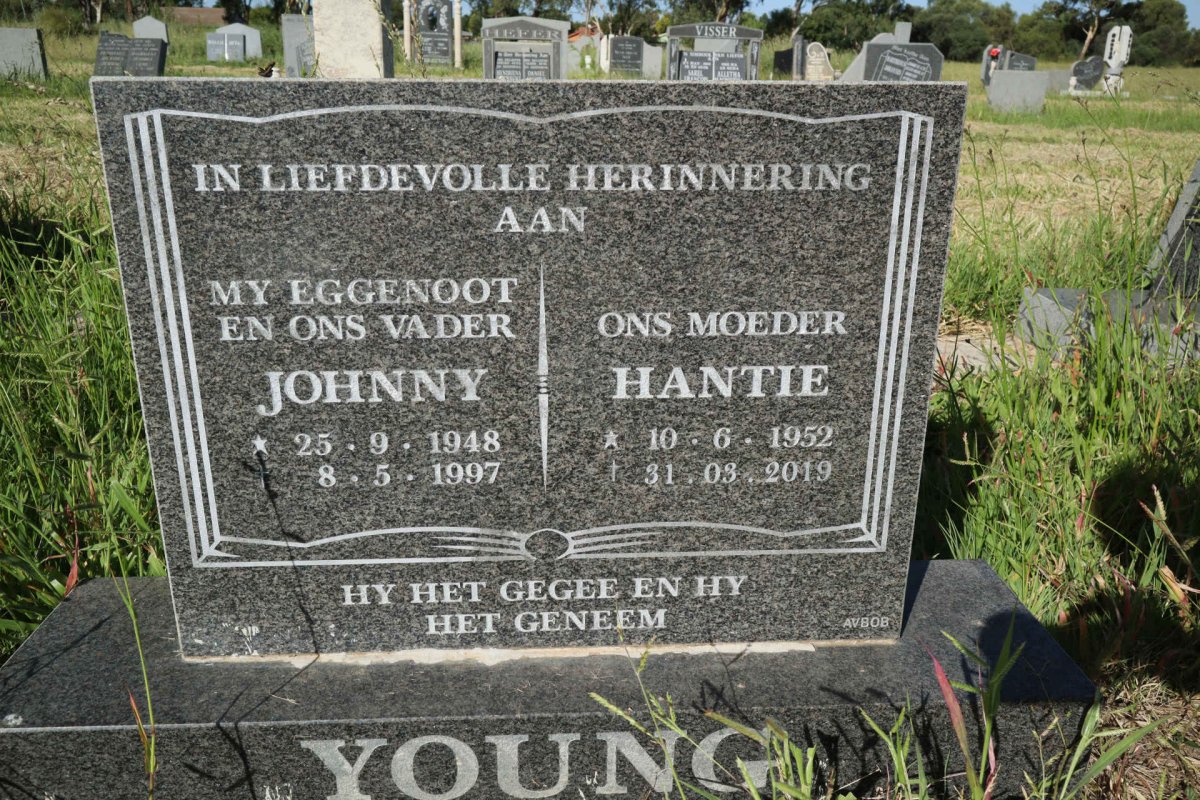 YOUNG Johnny 1948-1997 &amp; Hantie 1952-2019