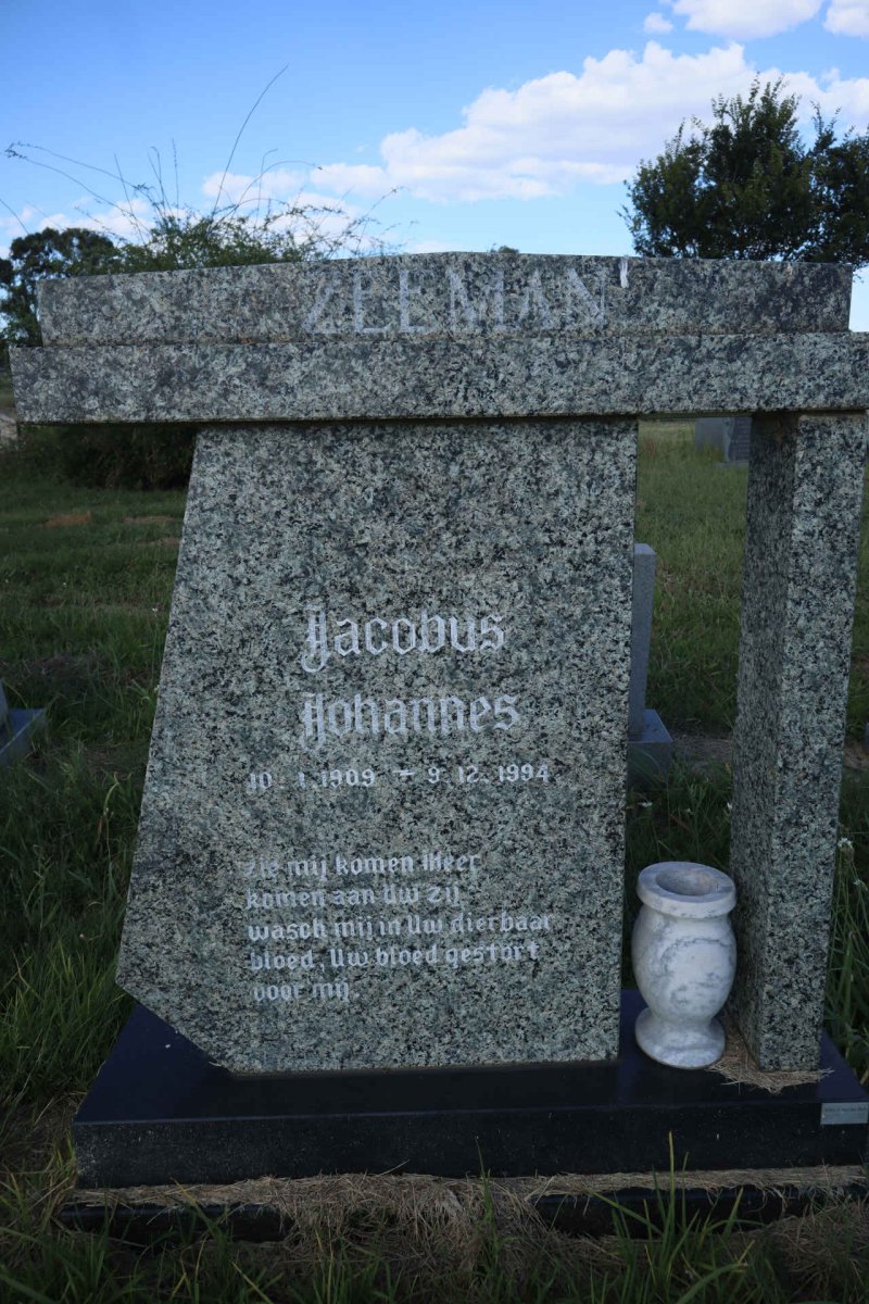 ZEEMAN Jacobus Johannes 1909-1994