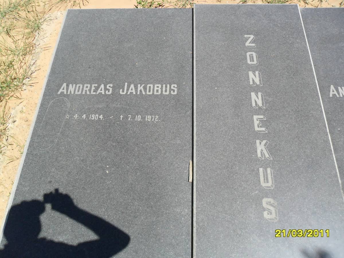 ZONNEKUS Andreas Jakobus 1904-1972 &amp; Anna Johanna Sophia 1905-1966 _1