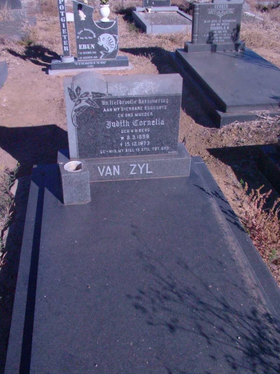 ZYL Judith Cornelia, van nee V.D. BERG 1899-1973