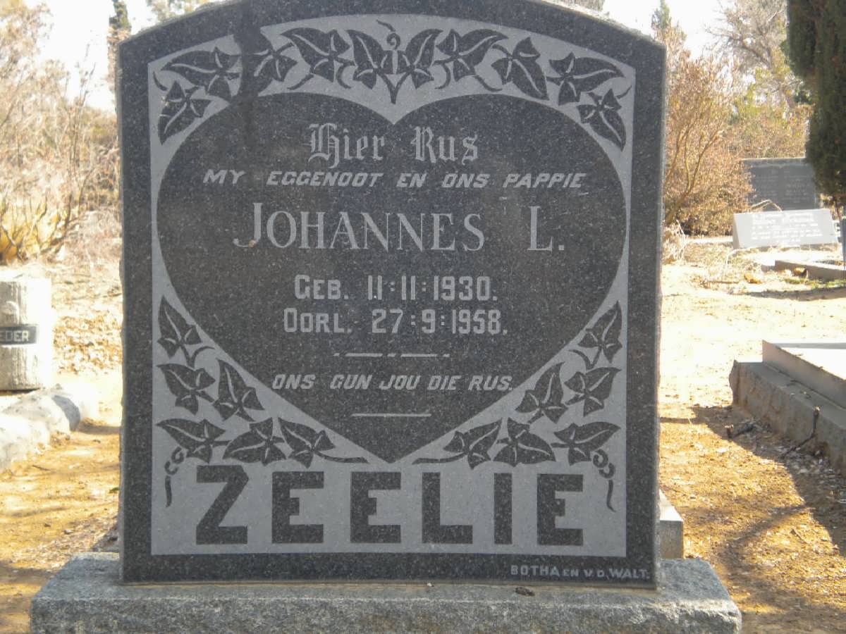 ZEELIE Johannes L. 1930-1958