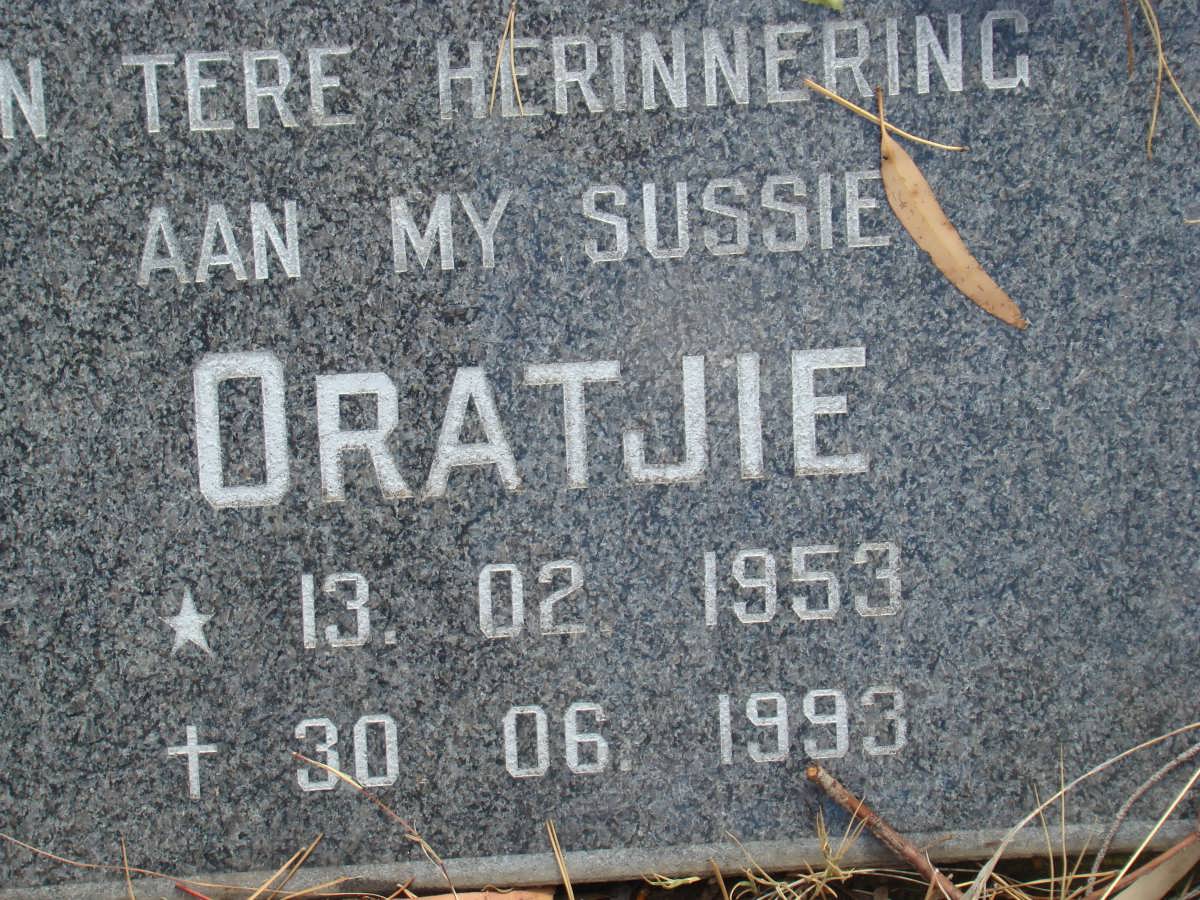 TERBLANCHE Oratjie 1953-1993