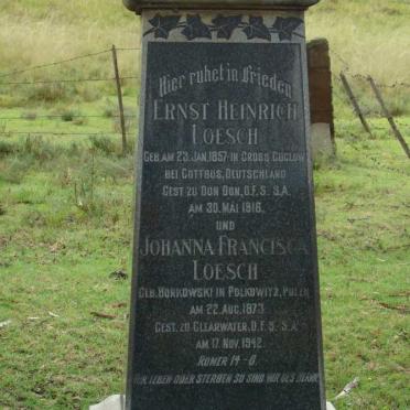 LOESCH Ernst Heinrich 1857-1916 &amp; Johanna Francisca BORKOWSKI 1873-1942