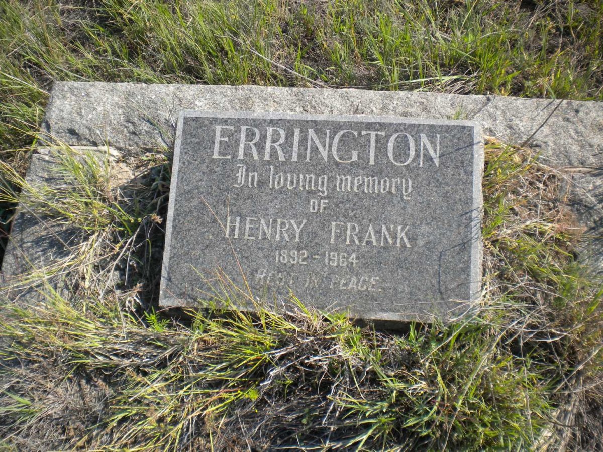ERRINGTON Henry Frank 1892-1964