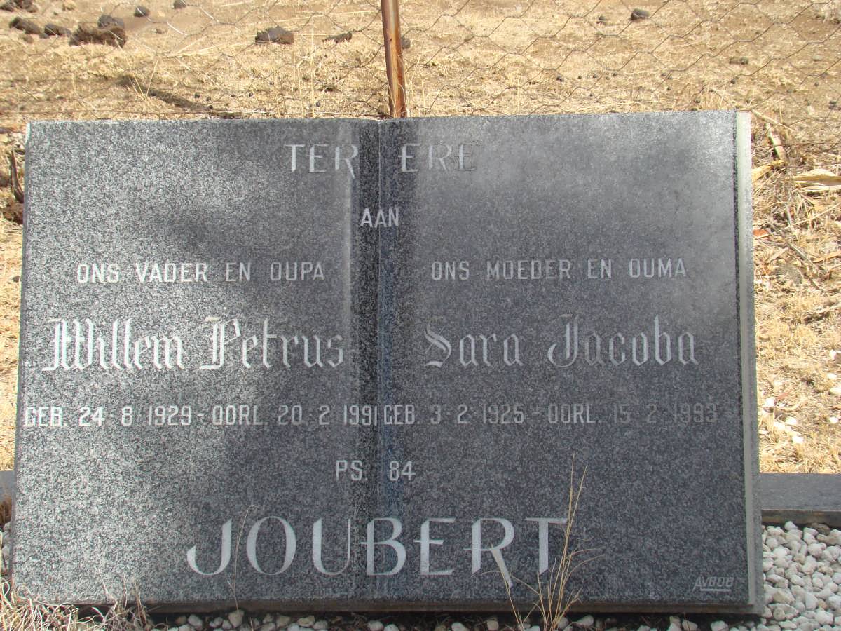 JOUBERT Willem Petrus 1929-1991 &amp; Sara Jacoba 1925-1993