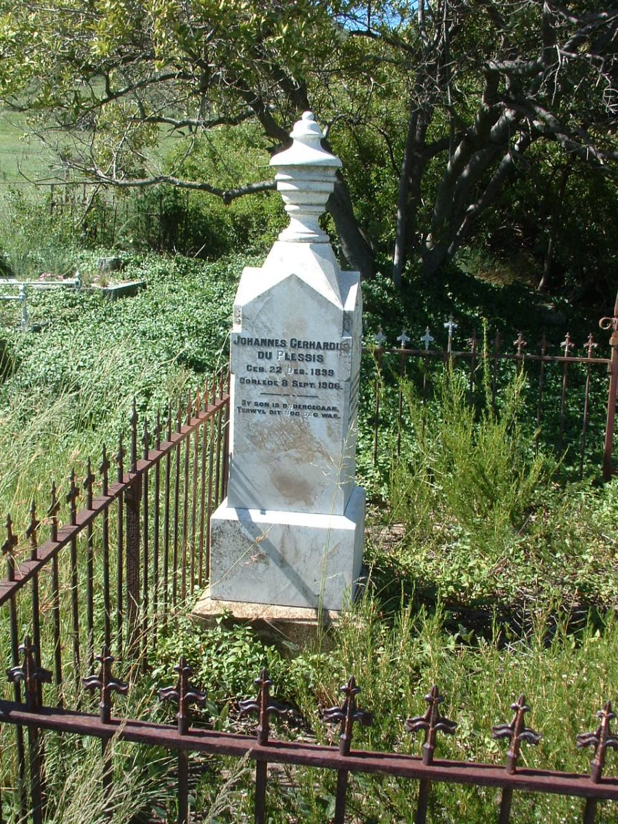 PLESSIS Johannes Gerhardus, du 1899-1906