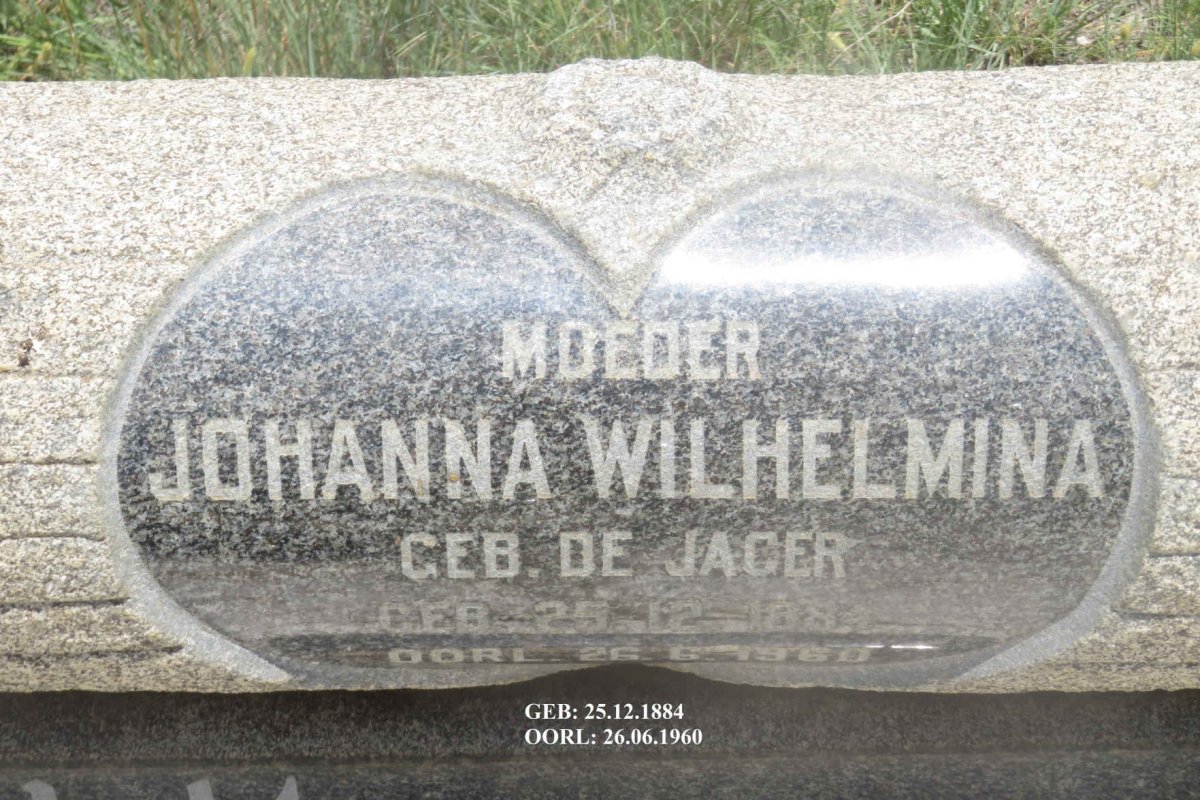 ? Johanna Wilhelmina nee DE JAGER 1884-1960